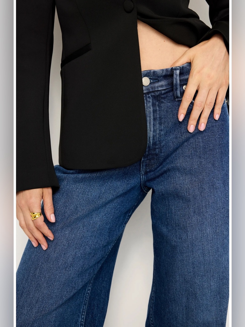 Good American Good Skate High Rise Wide Leg Jeans 34” Inseam Size 4/27, NWT - Picture 7 of 16